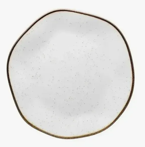 Kit 5 Pratos de Sobremesa Oxford Ryo Maresia Porcelana Branca