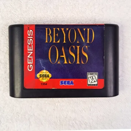 Beyond Oasis original Americano Mega Drive - Jogo salvando. RPG Sega