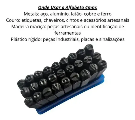 PUNÇÃO ALFABETO E NUMÉRICO PARA MARCAÇÃO - MARCA VONDER