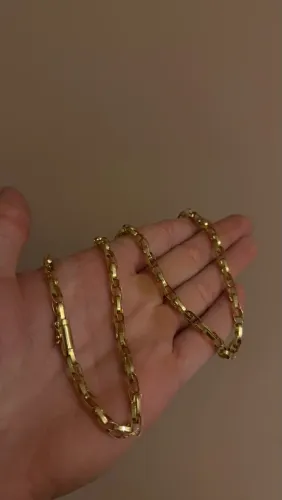 Corrente de ouro 18k elo duplo nova sem uso 21,3 gramas