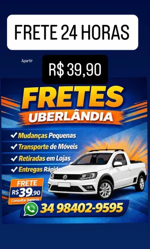 Frete rápido e barato Uberlândia 