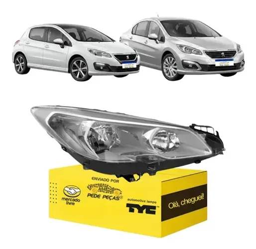 Sinaleira Direita Peugeot 308 408 2016 17 18 2019 Cromado Direito/passageiro