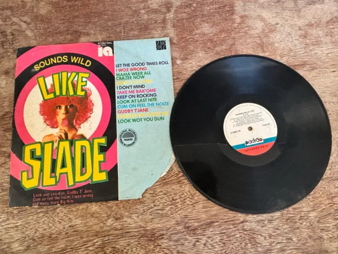 Disco de vinil "Sounds Wild Like Slade", lançado em 1974