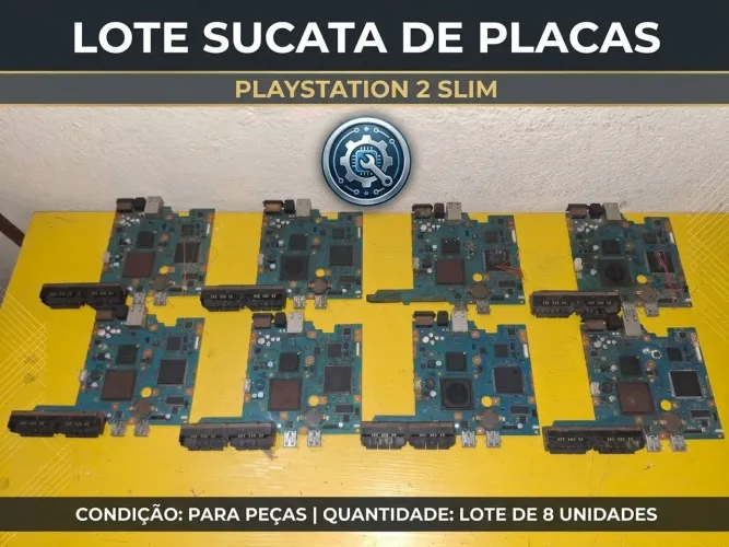 Lote Sucata PS2 Slim - 8 Placas Para Aproveitamento De Componentes