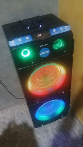 Caixa de som Torre Philips potência 2400w 