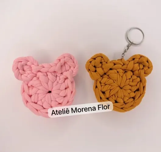 Chaveiro Urso Fio de malha