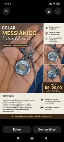 Colar em aço inox 