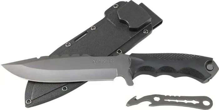 Faca Lâmina Lisa Com Dorso Serrilhado Schrade Schf27