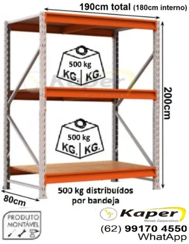 Palete / porta palet P-80 500Kg por nivel ( bandeja) ( novo )