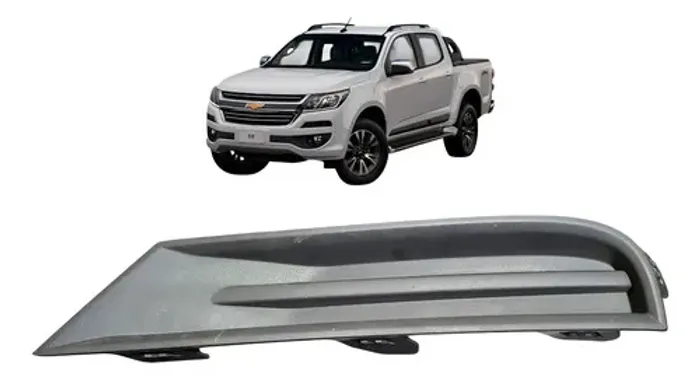 Moldura Grade Farol Milha Esquerdo Chevrolet S10 2017 A 2020 Original Esquerdo
