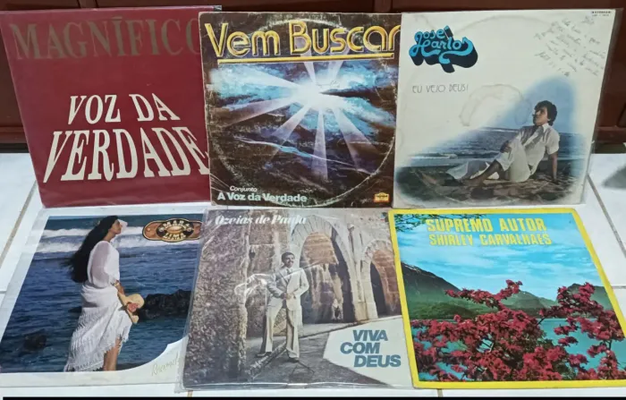 Lote 6 LPs vinil evangélico usado