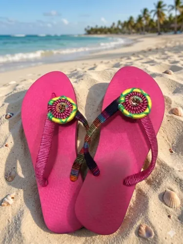 Chinelo customizado. 