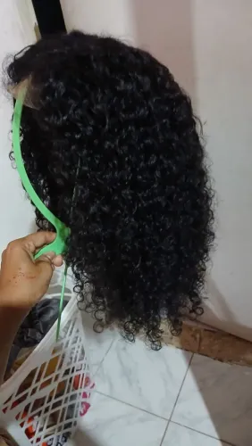 Lace de cabelo humano cacheado brasileiro
