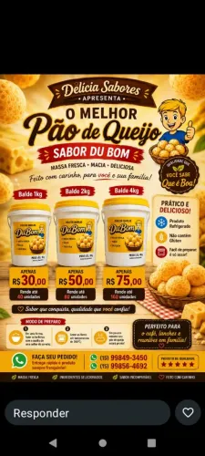 Vendo pão de queijo