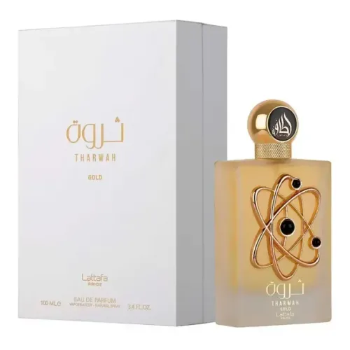 Perfume Árabe Lattafa Tharwah Gold Eau de Parfum Feminino 100ml Não É Réplica