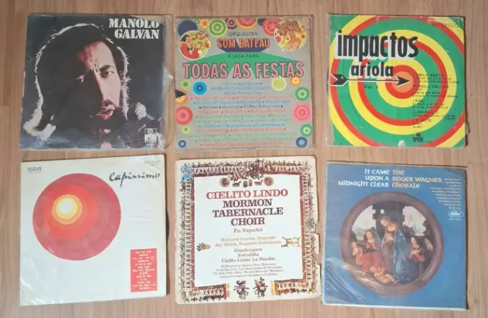 Lote 14 discos LPS com avarias antigos variados