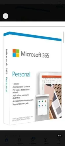 (Em estoque) Microsoft 365 personal 1 ano