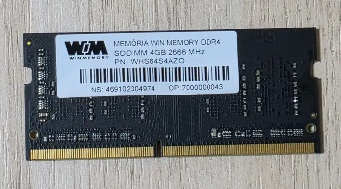 Memória DDR4 4GB 2666mhz Sodimm Notebook