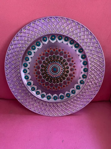Mandala 35 cm pontilhismo