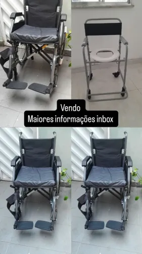 cadeira de rodas, cadeira de banho e almofada