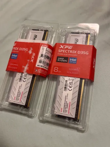 XPG Spectrix D35G White RGB 16GB (2x8GB) DDR4 3200MHz CL16 - Estado de Nova