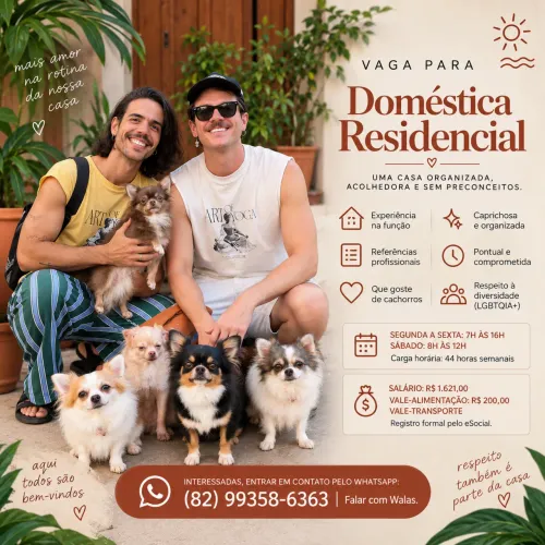 Vaga para Doméstica Residencial