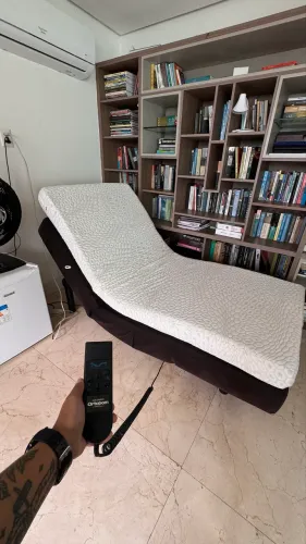 Cama Articulada Elétrica Ortobom + Colchão Pro-Saúde Visco