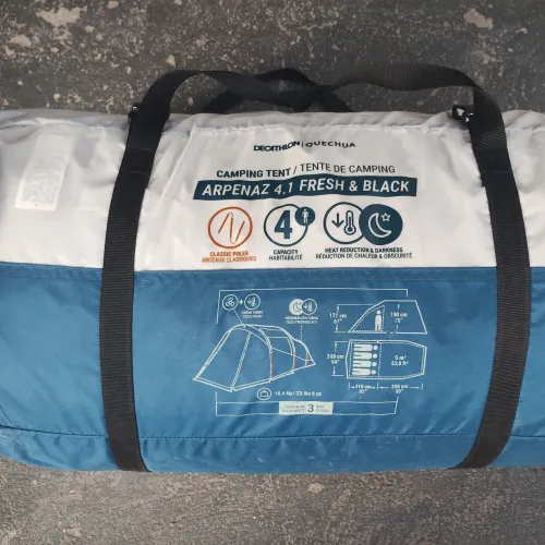 Barraca quechua arpenaz 4.1 fresh Black