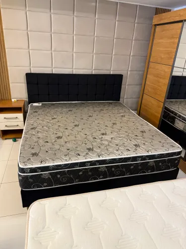 Colchão King + base box + cabeceira - ENTREGA GRÁTIS