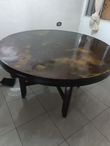 Mesa Redondo de Madeira/06 Cadeiras Região de Osasco 