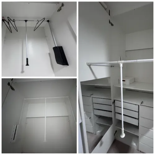 Cabideiro Basculante Extensível Grande 870mm Á 1200mm Branco