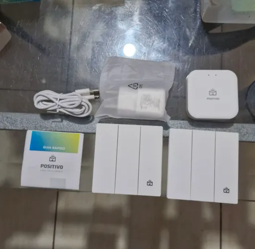 Kit Smart Botão Positivo Casa Inteligente - 3 Teclas - Completo