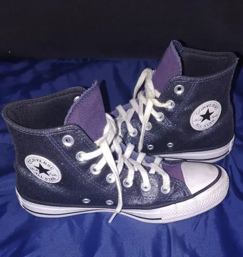 Tênis ALL star converse 34 Cinza Metálico