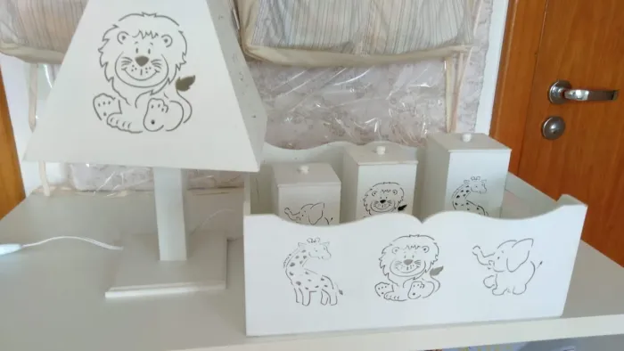 Kit higiene em mdf- Safari