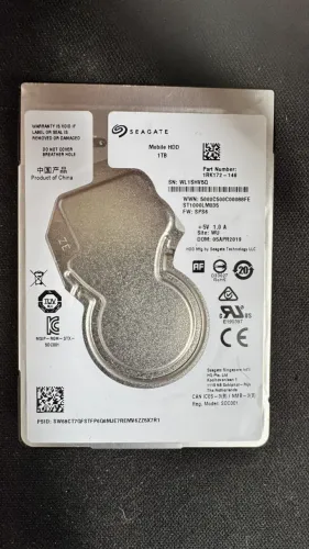 HD Seagate 1TB SATA 2.5" Testado | SMART Saudável
