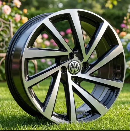 Jogo De Rodas R-seven Aro 17x6 4x100 Zk-780 Preto Diamantado