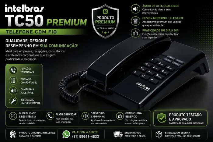 TELEFONE TC 50 PREMIUM INTELBRAS