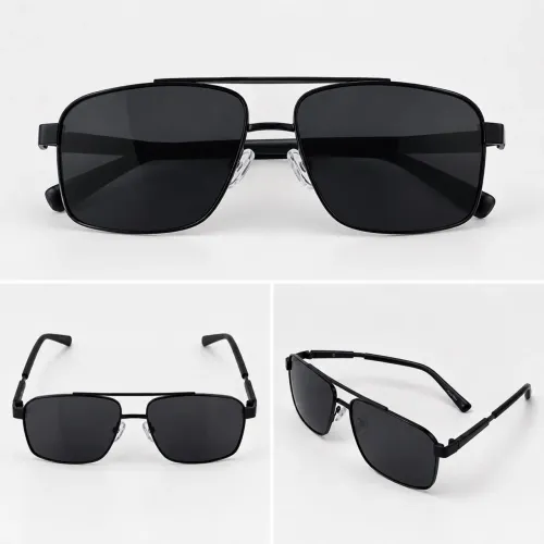 Óculos de Sol Masculino polarizado - Preto p | Design Moderno e Sofisticado