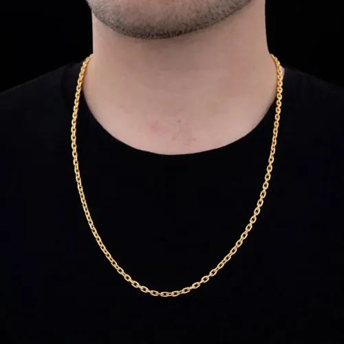 Corrente Cadeado Quina 4mm NOVA