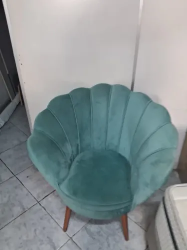 Poltrona de veludo verde