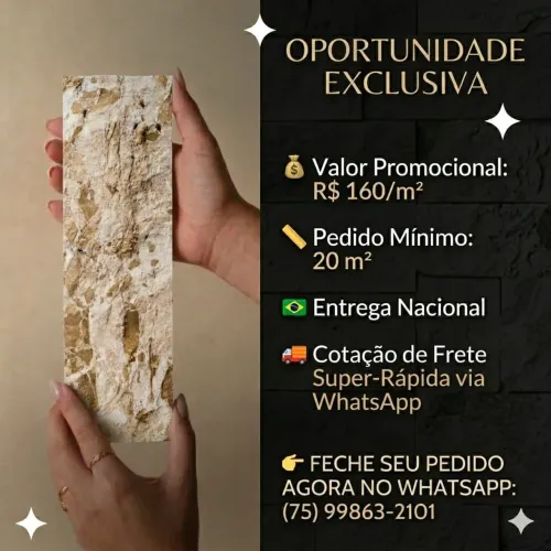 Travertino Rock Face bege Bahia 