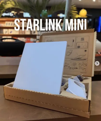 Antena via satélite Starlink Mini