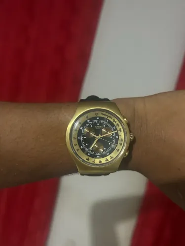 Swatch série Ouro Original zerado só por bateria parou hoje