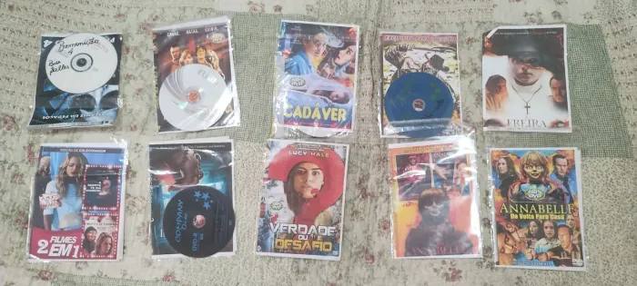 Kits 10-12 filmes de terror,romance, ação e drama.