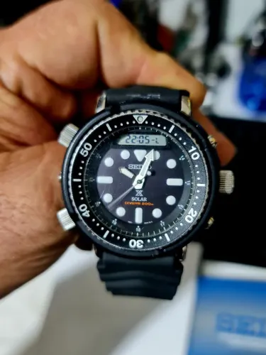 Relógio Seiko Arnie prospex solar novo completo