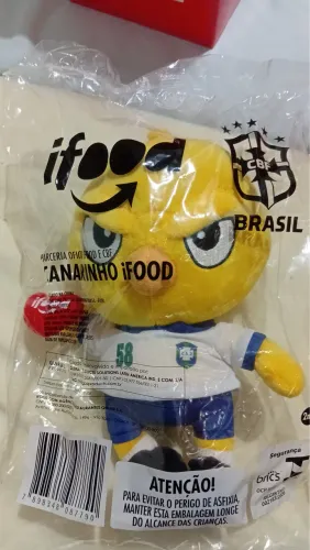 Canarinho de Pelúcia Coração IFood - Copa do Mundo 1958