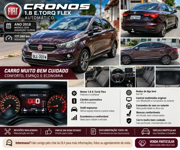 Fiat Cronos Precision 1.8 16V Flex Aut. 2019