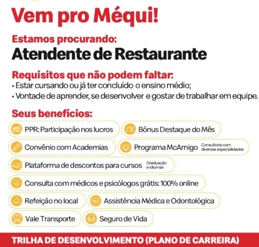 Atendente de restaurante