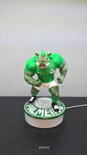 Mascote 3d Palmeiras javali porco 