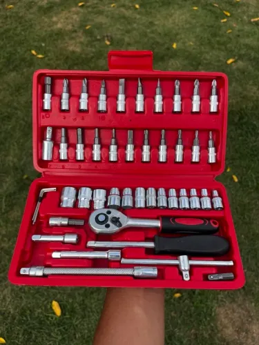 Kit Jogo de Ferramentas 46 Peças com Maleta
